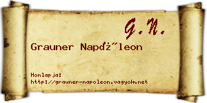 Grauner Napóleon névjegykártya